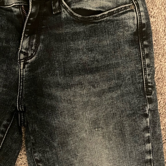 Mavi Ada Mid Rise Distressed Dark Blue Wash  Boyfriend Jeans 24X27 - Picture 7 of 13